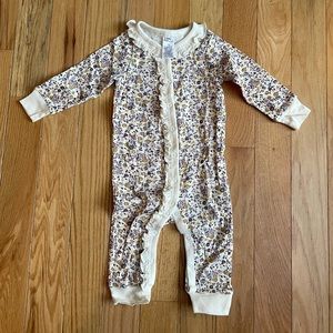 12 month Purple and Yellow Modern Moments by Gerber Floral Romper